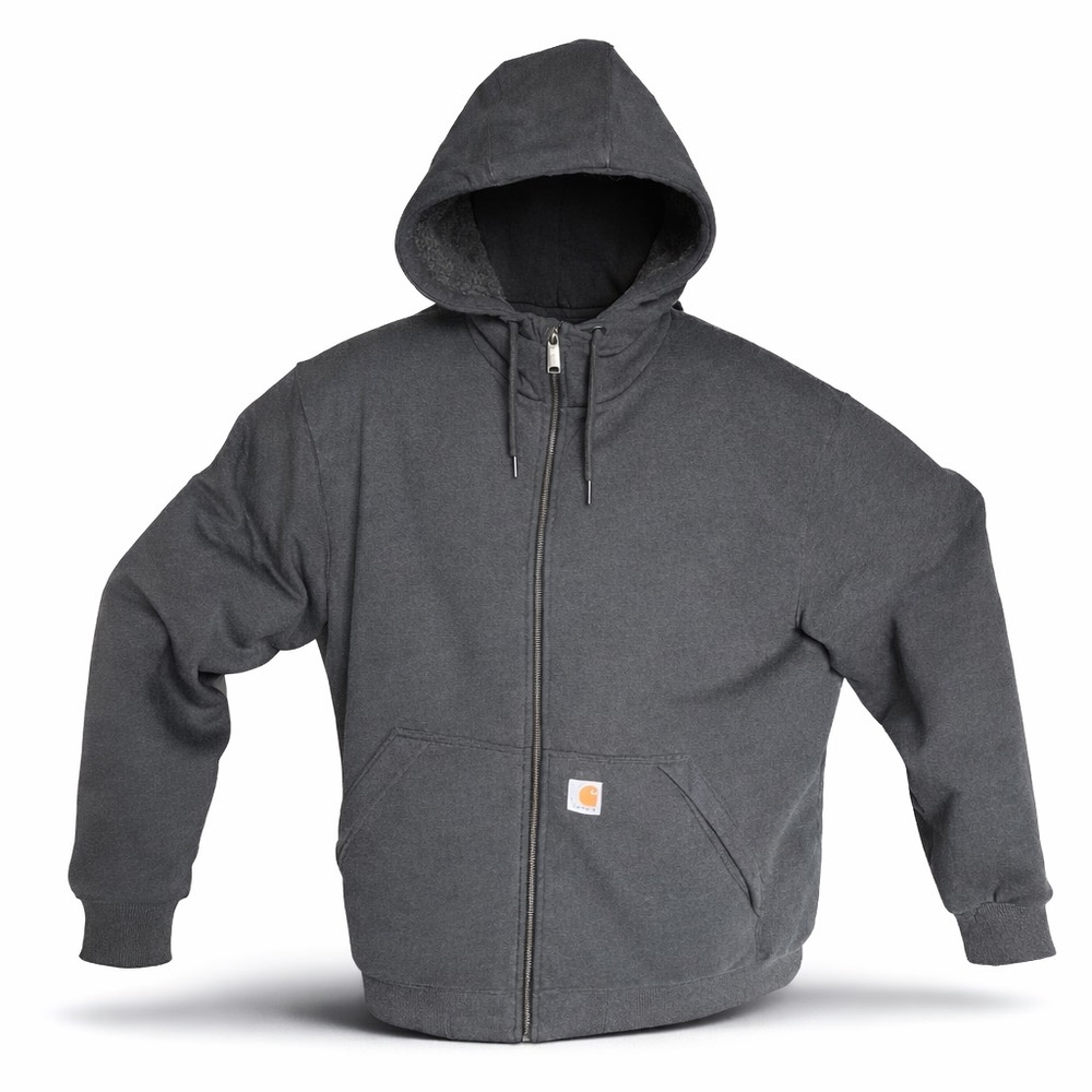 Carhartt Charcoal Sherpa Full-Zip Hoodie